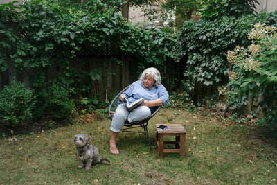 Laid-back reading outside